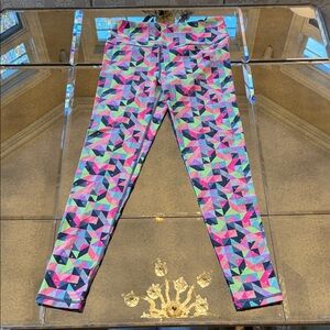 Victoria's Secret Geometric Leggings - Pink, Blue, Green